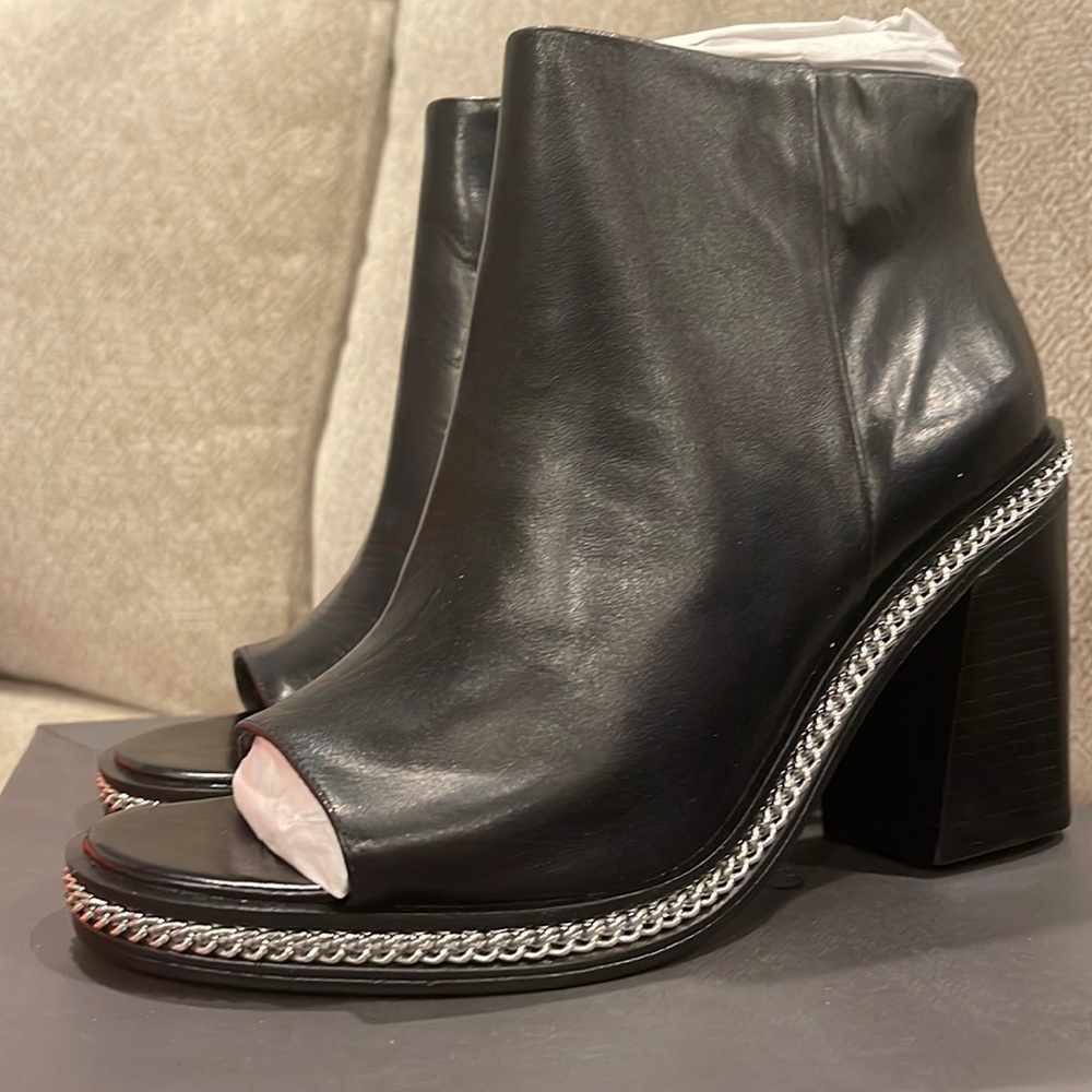 Vince Camuto - black open toe booties